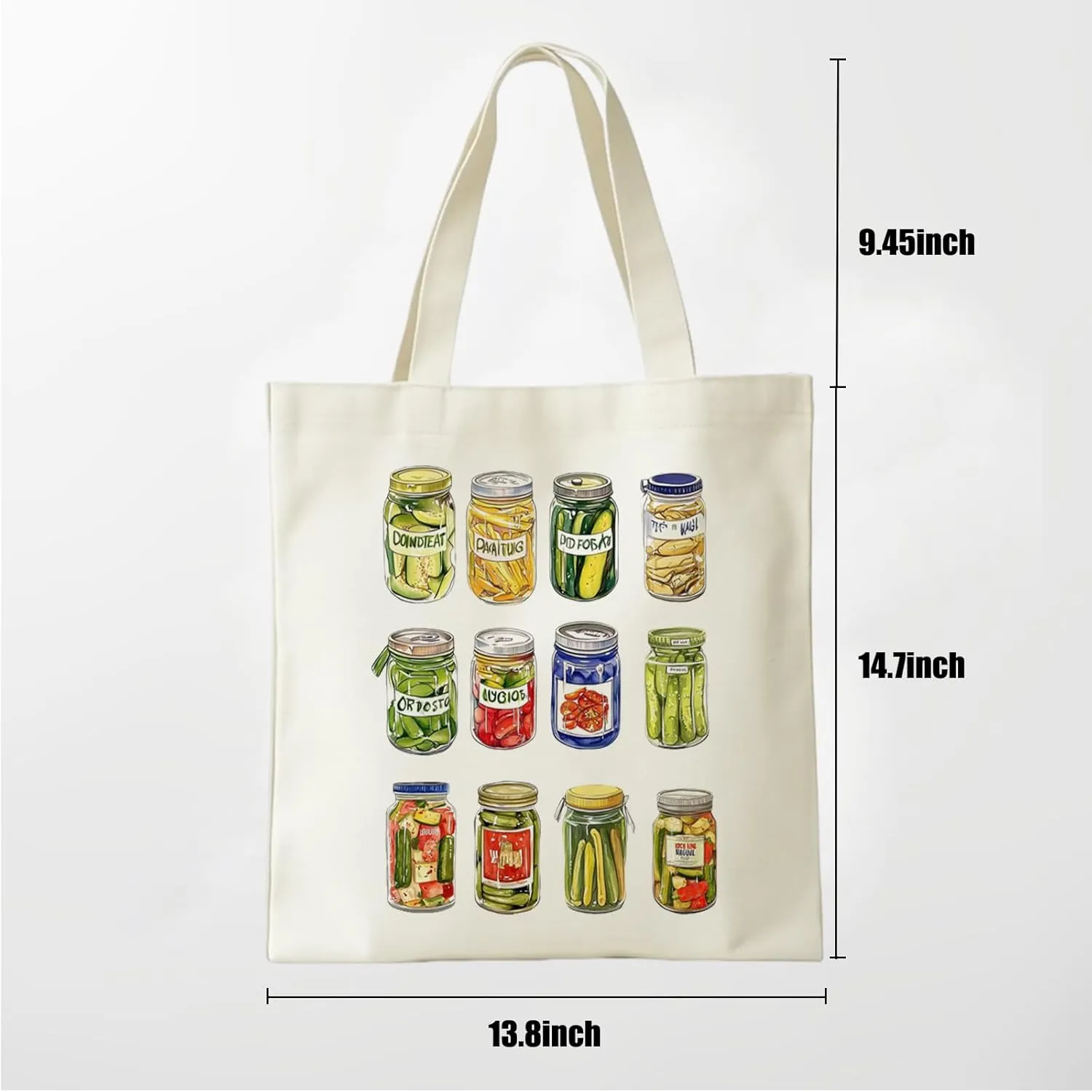 Vintage Garden Black Cat Women's Canvas Bag, Home Shopping Bag, Cute Handbag, Women's Universal Bag
