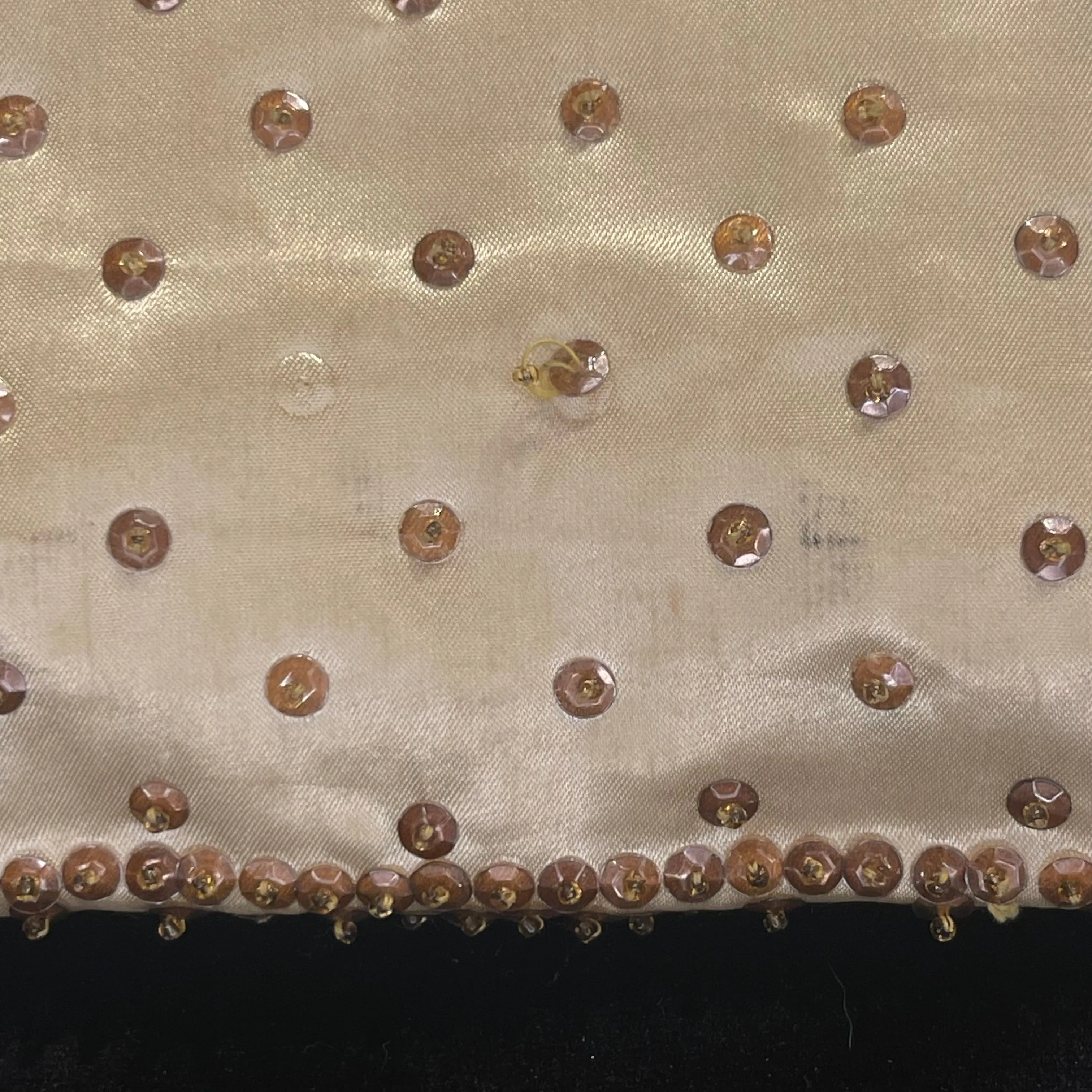 Vintage Gold Sequined Foldover Evening Clutch