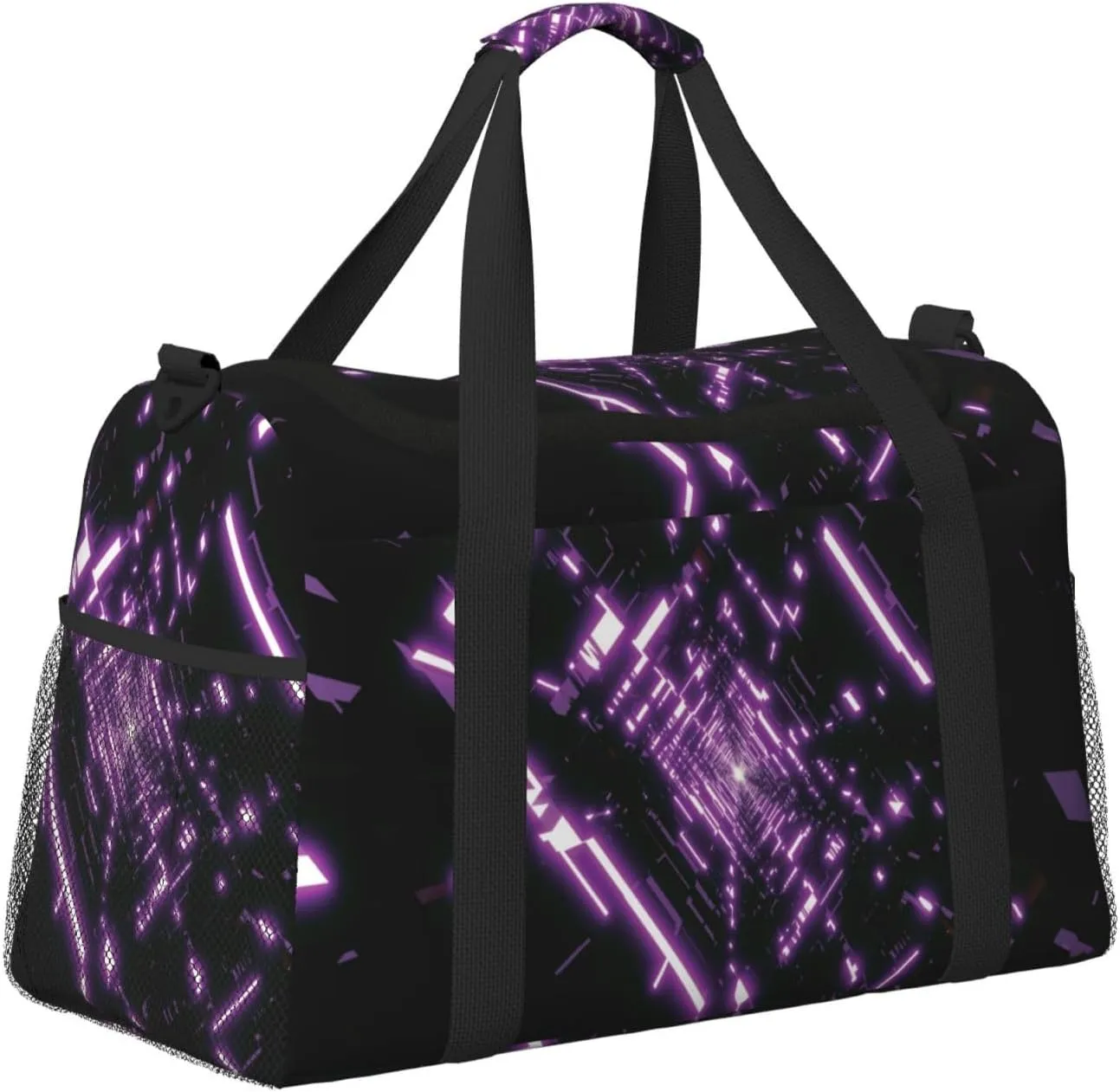 Violet Travel Duffel Bag Large Foldable Waterproof Overnight Bag For Beach Swim Bags Pool Sports Gym
