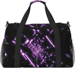 Violet Travel Duffel Bag Large Foldable Waterproof Overnight Bag For Beach Swim Bags Pool Sports Gym