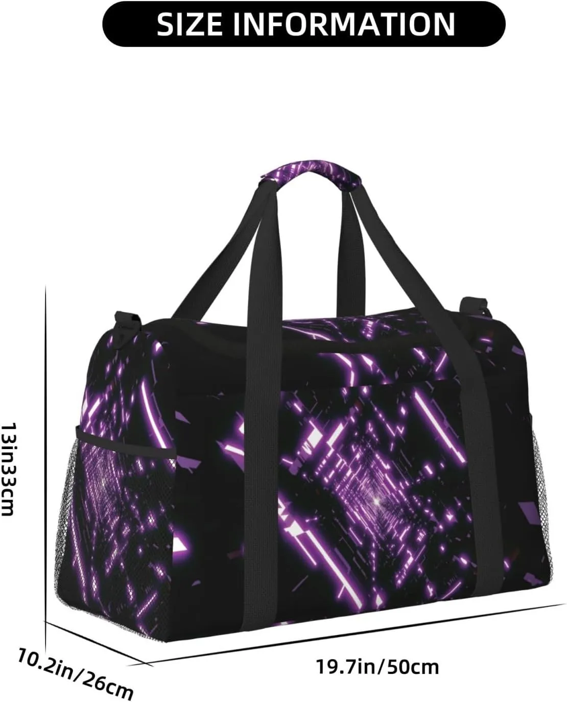 Violet Travel Duffel Bag Large Foldable Waterproof Overnight Bag For Beach Swim Bags Pool Sports Gym