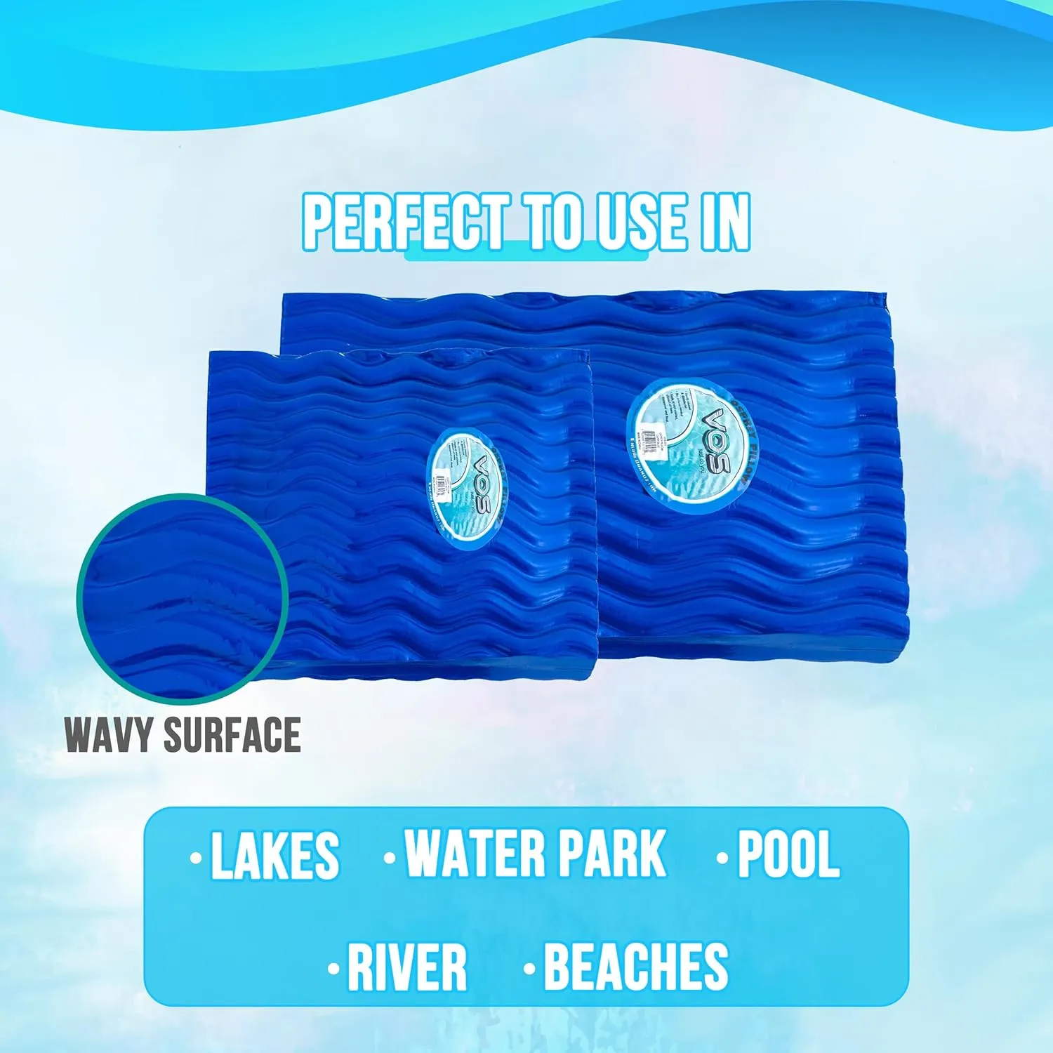 VOS Waterproof Pillow, Lightweight and Comfortable Home Decor Outdoor Pillows for Beach, Pool, Hiking, Backpacking, Camping