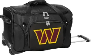 Washington Football Team Lightweight 22-inch Wheeled Duffel Bag with Telescopic Handle - Perfect Overnight Bag for Travel, Weekend Getaways, Airports, Gym, and Commuting