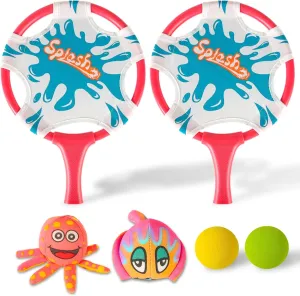 Water Paddle Toss Game, Floating Octopus Ball and Paddle Set, Fun Pool Toys, Beach Games for Family, and Pool Water Paddle Games for Family and Friends
