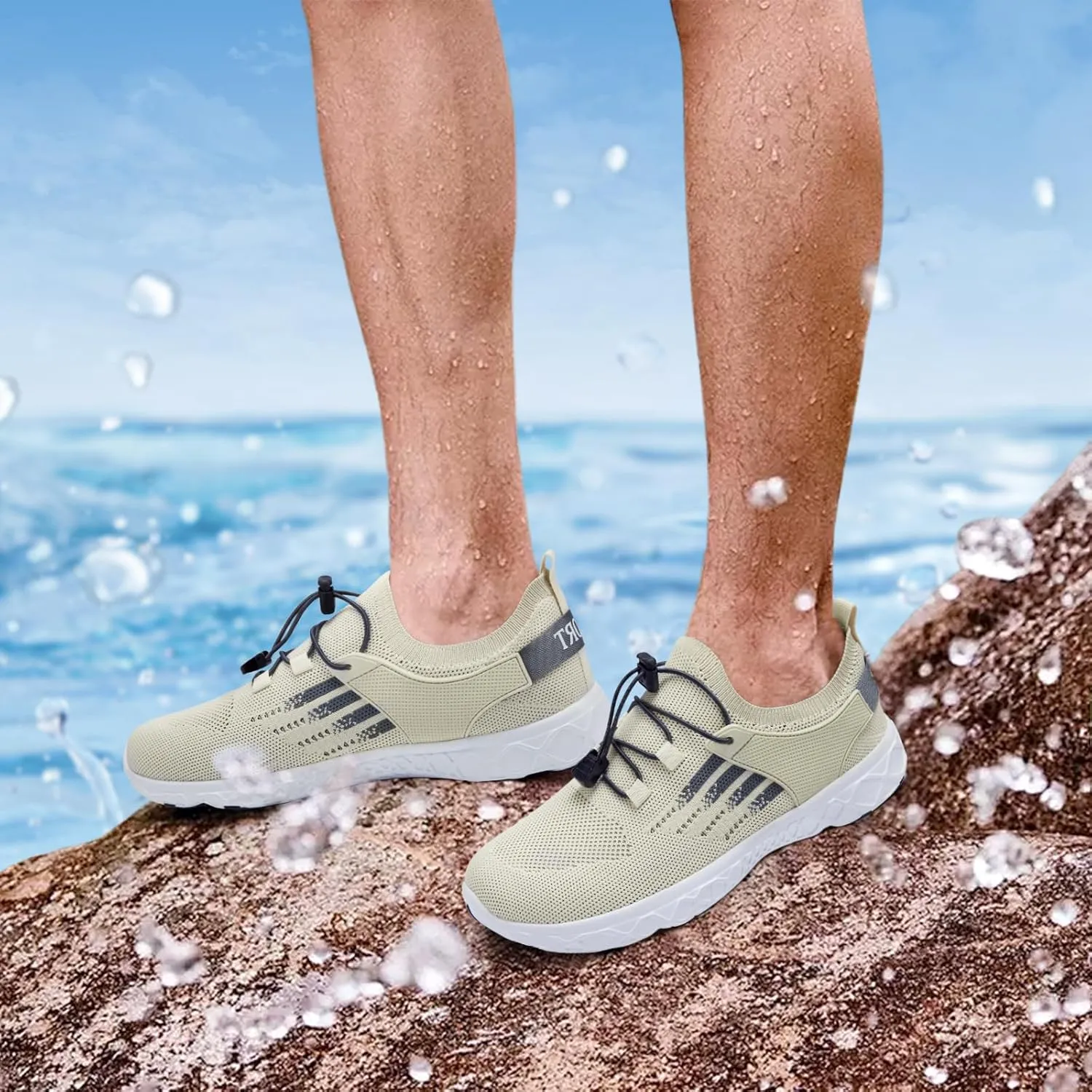 Water Shoes for Men Women Mesh Barefoot Hiking Swim River Shoes Adult Lake Pool Aqua Socks Beach Surfing Kayaking Sport Accessories Camping