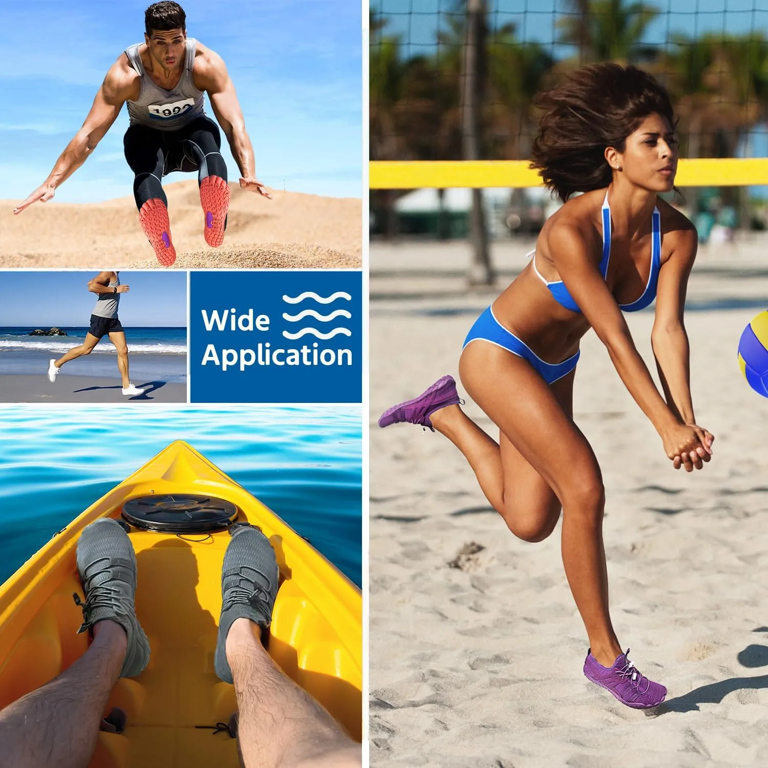 Water Shoes Women Quick-Dry Aqua Sock Barefoot for Beach Swim River Lake Pool Surfing Kayaking
