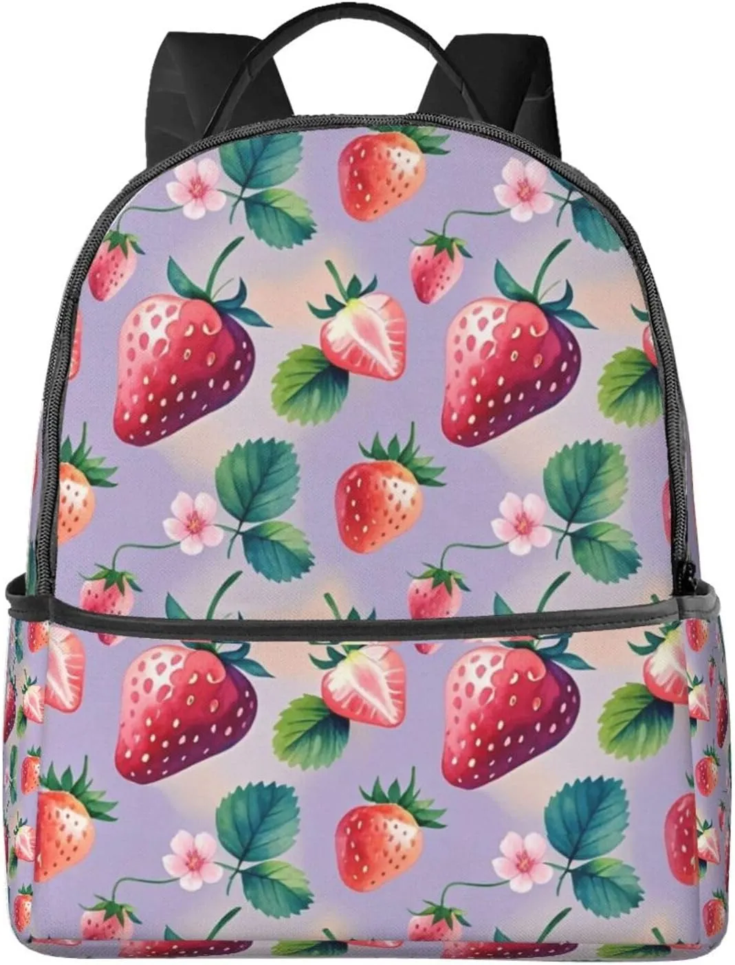 Watercolor Strawberry Adult Backpacks 14 Inch Laptop Backpack Double Shoulder Bag for Work Travel Gifts