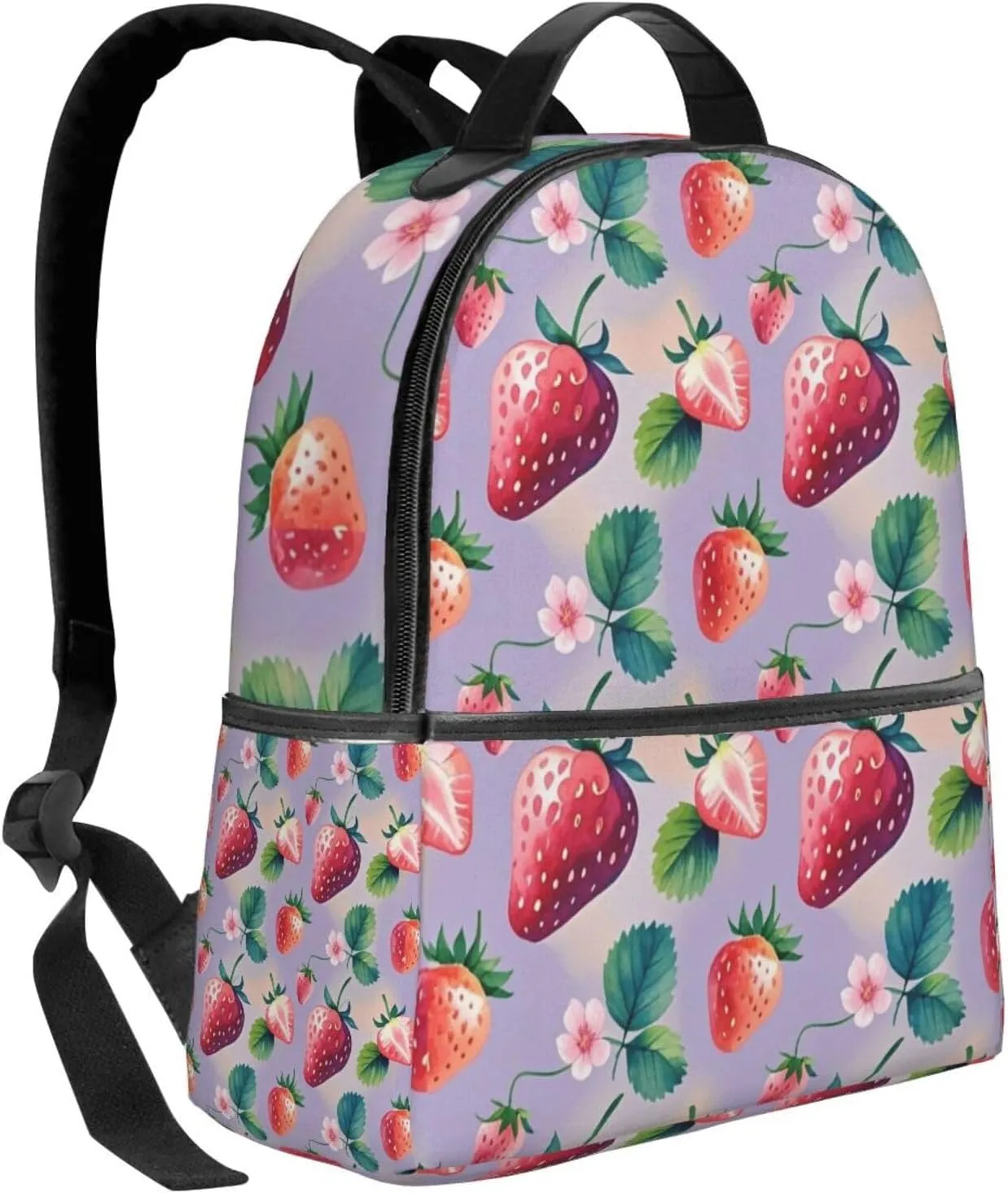 Watercolor Strawberry Adult Backpacks 14 Inch Laptop Backpack Double Shoulder Bag for Work Travel Gifts