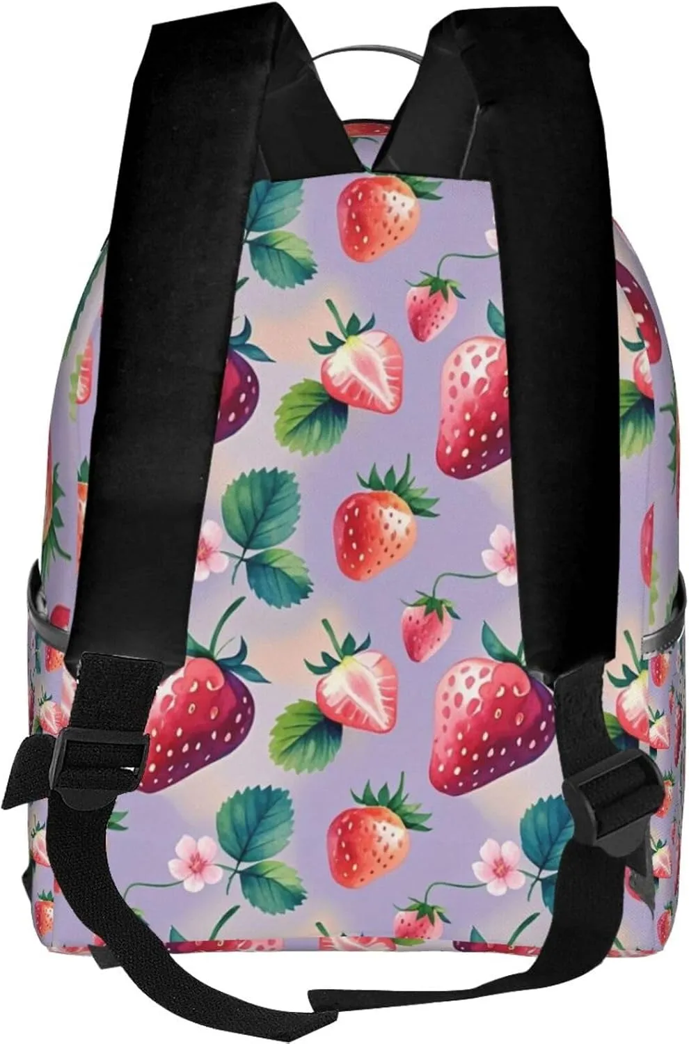 Watercolor Strawberry Adult Backpacks 14 Inch Laptop Backpack Double Shoulder Bag for Work Travel Gifts