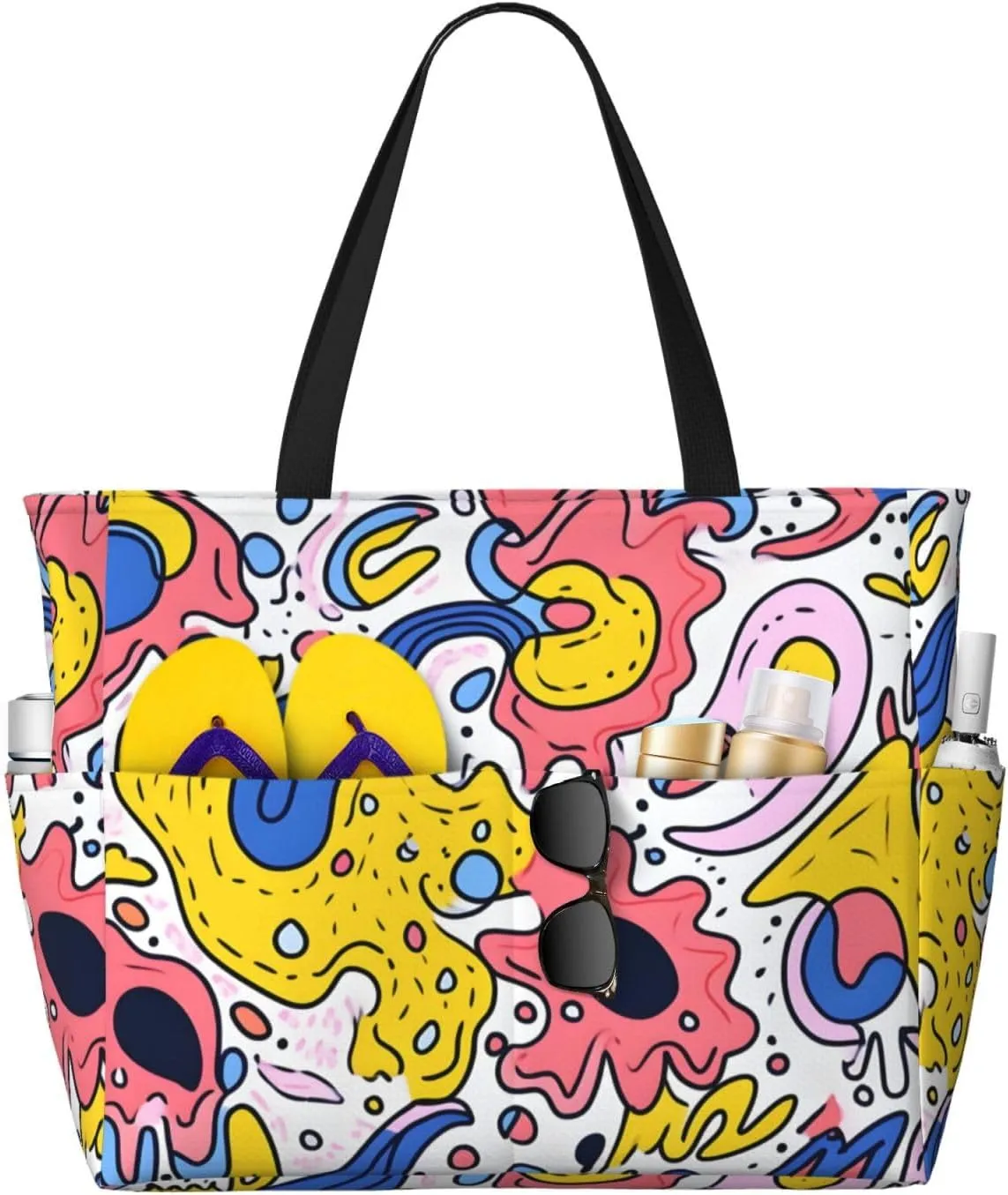 Waterproof Beach Bag for Women Sandproof Beach Tote Bags Large Capacity Swim Pool Bag Foldable Travel Duffel Bags