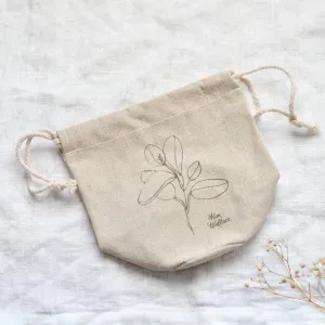 Waterproof linen pouch for takeaway cups