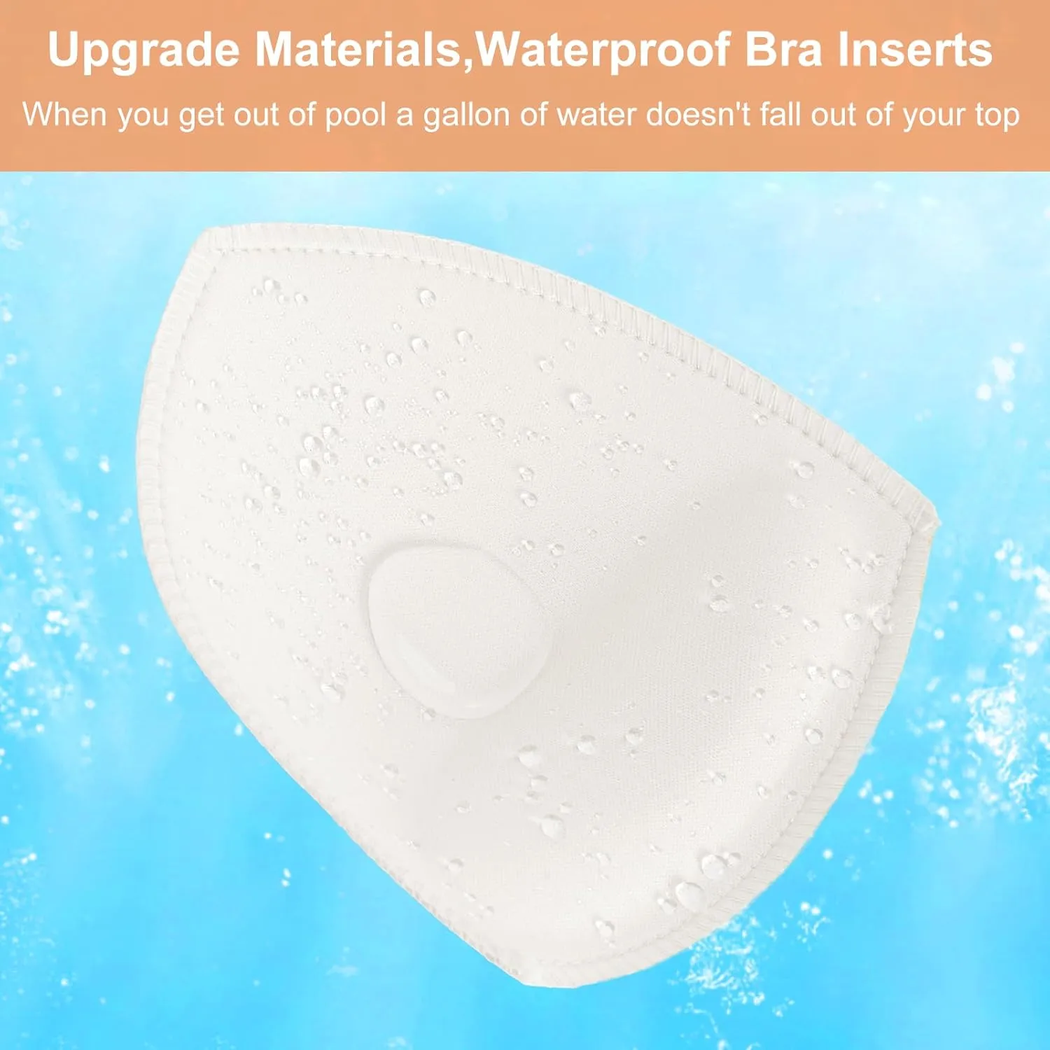 Waterproof Swimsuit Bra Inserts Pads 3 Pairs Removable Bathing Suit Insert Bikini Push up Inserts A/B or C/D,D/E Cup