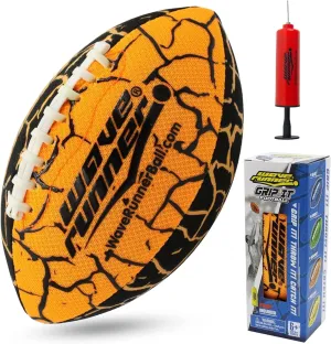 Wave Runner Grip It Football, Size 9.25in - Water Football, Beach Toys, Kids Outdoor Games for Summer | Pool Toys Football - Special Grip Pattern, Double Laced, Lightweight, All Weather Fun Water Toy