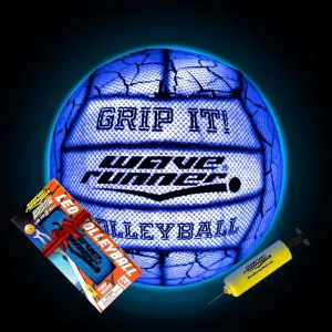 Wave Runner Waterproof Volleyball with Sure-Grip Technology - Perfect for Pool Games, Beach Ball and Indoor Pool for Day & Night Sports
