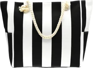 We We Large Beach Tote bag for Women Canvas Straw Tavel Tote Bag Waterproof Shoulder Bag Handbag for Gym Swim