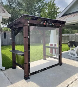 Weatherproof Outdoor Tarpaulin Curtains Transparent Pergola Panels Garden Furniture Covering Dust-Proof, for Greenhouse (Color : Clear, Size : 1x1.5m/3.28x4.92ft)