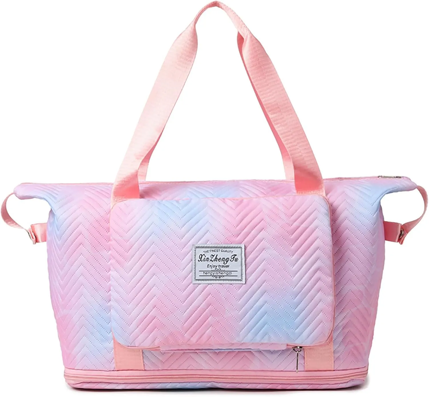 Weekender Bags for Women Gym Duffel Bag with Trolley Sleeve Durable and Versatile Pink