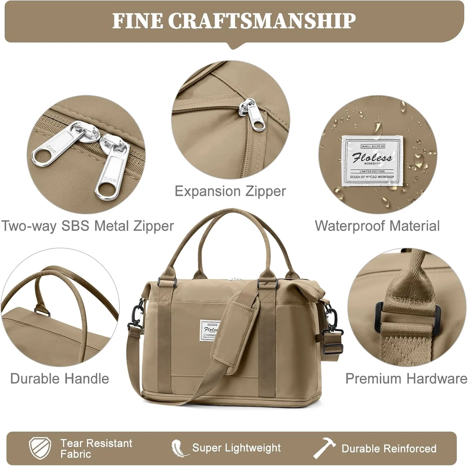 Weekender Bags for Women,Personal Item Travel Bag,Overnight Travel Duffel Bag with Expandable Shoes Compartment & Wet Pocket