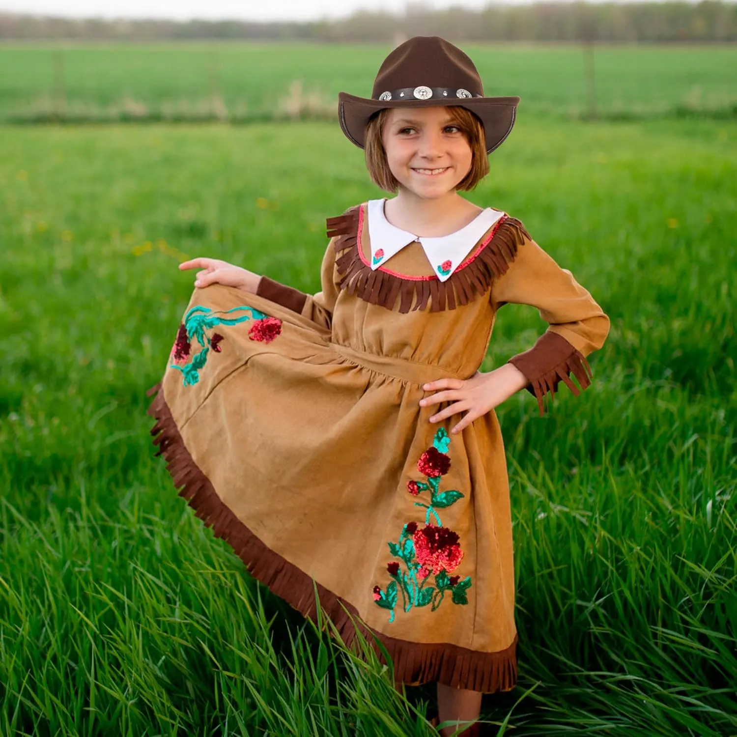 Western Cowboy Hat for Kids Toddler Girls Boys-Felt Fedora Cowgirls for 2-6 Years Old