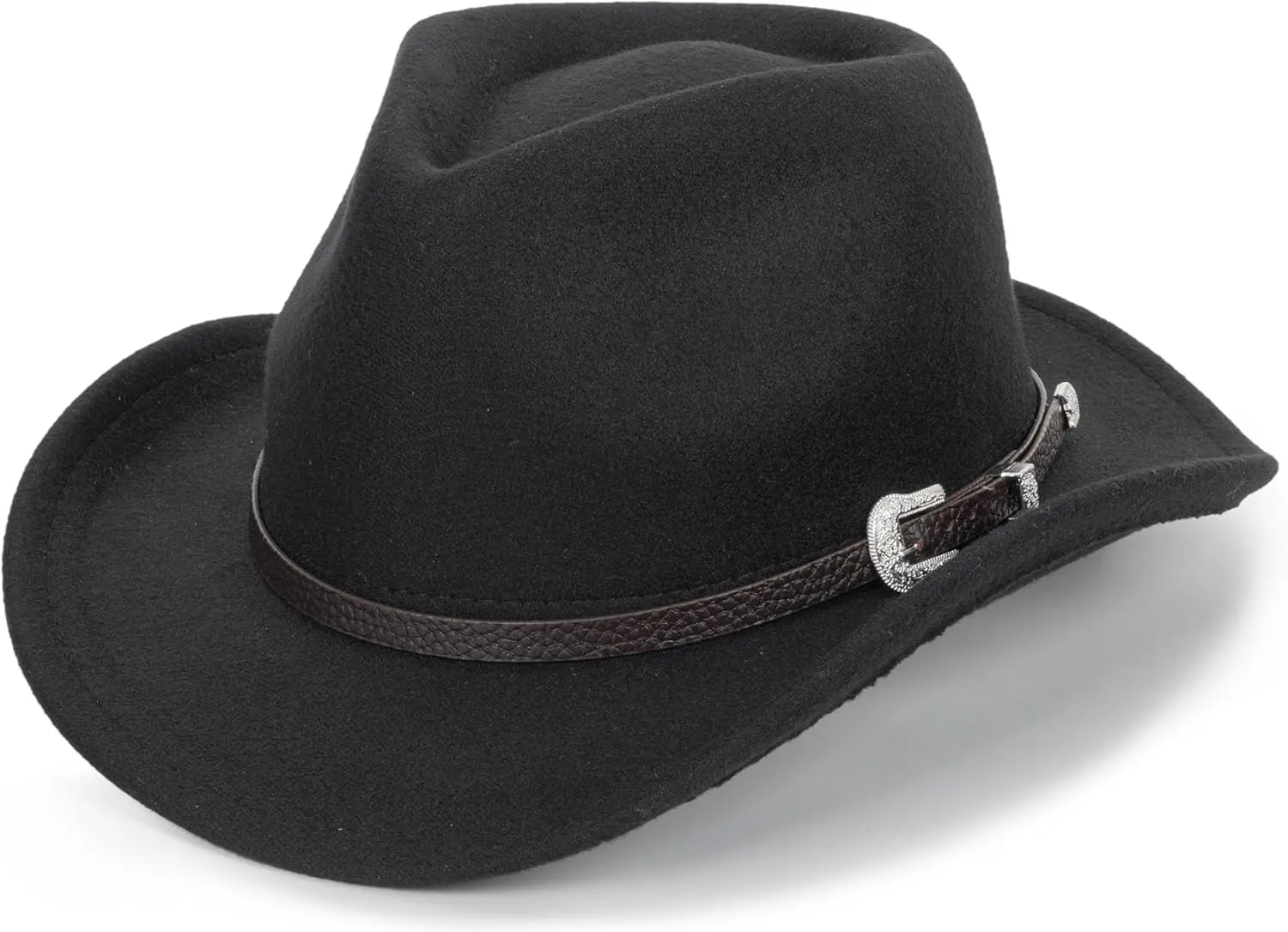 Western Cowboy Hat for Kids Toddler Girls Boys-Felt Fedora Cowgirls for 2-6 Years Old