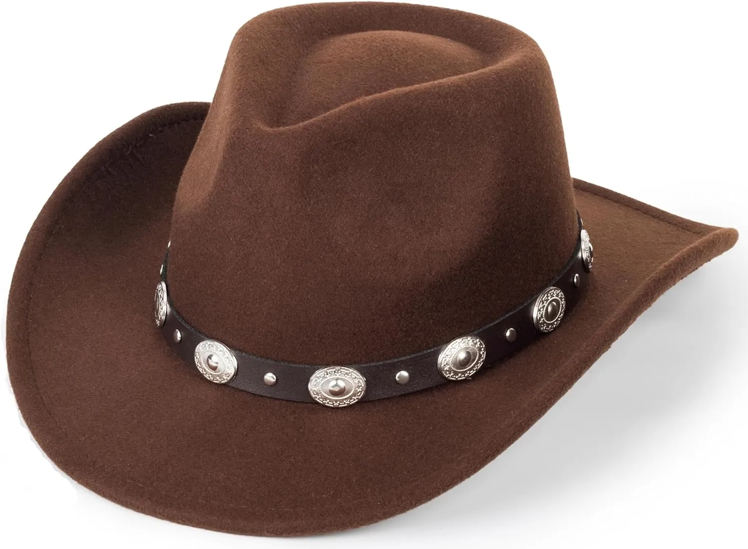 Western Cowboy Hat for Kids Toddler Girls Boys-Felt Fedora Cowgirls for 2-6 Years Old