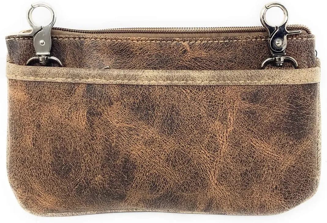 Western Rhinestone Embroidery Wallet Crossbody Clutch Bag Purse in Multi-Way