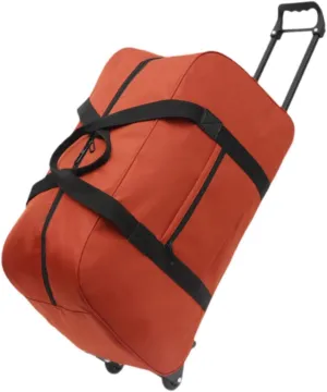 Wheeled Duffel Bag Trolley Case Men Women Multifunctional Handbag Suitcase Rolling Travel Bag for Beach Sports Travel Outdoor, orange