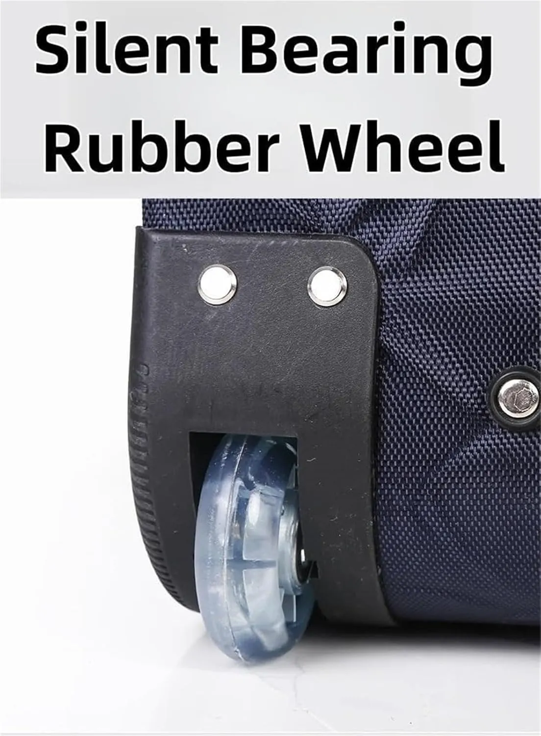 Wheeled Duffle Bag Foldable Bag Large Weekend Bag, Expandable Travel Duffel Bag,for Shopping Travel(Blue,Medium)