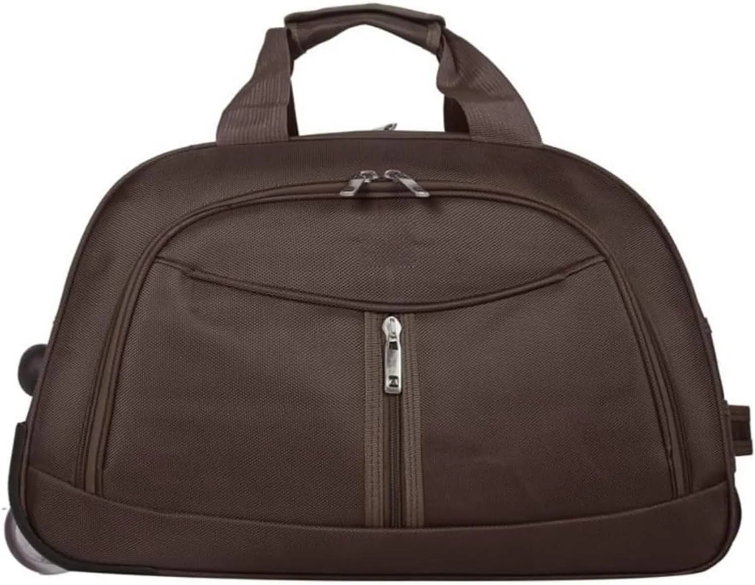 Wheeled Duffle Bag Foldable Bag Large Weekend Bag, Expandable Travel Duffel Bag,for Shopping Travel(Brown,Small)