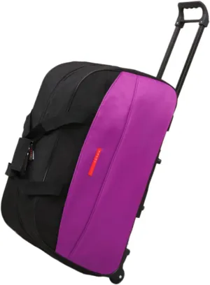 Wheeled Duffle Bag Foldable Garment Bag for Traveling Sports Business Trip Beach, Purple