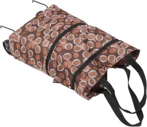 Wheeled Grocery Tote Bag Collapsible Shopping Cart Shopping Pouch Wheels Reusable Large Capacity