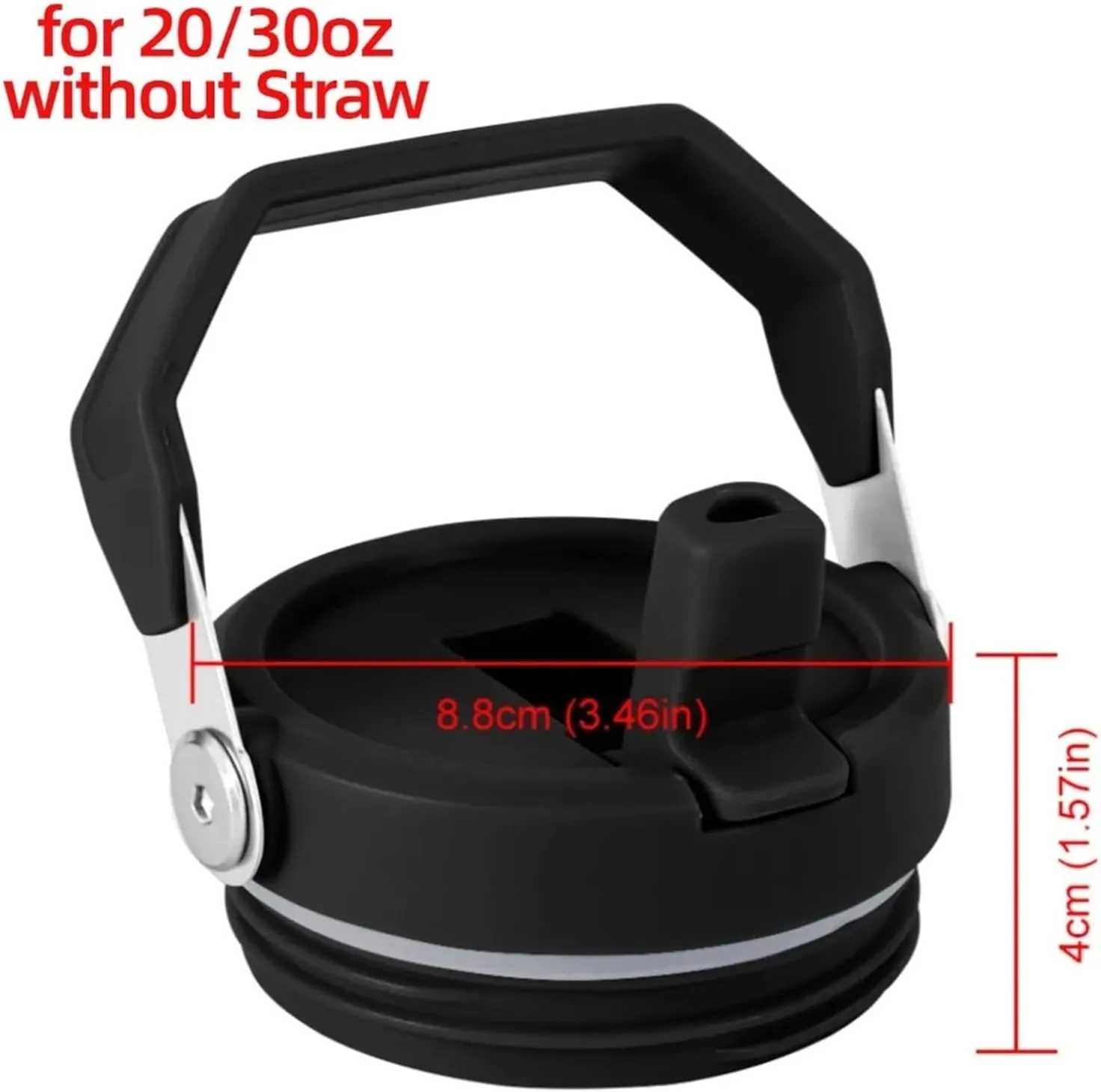 Wide-mouth cap accessories Sealed Bottle Lids Spill-proof Replaceable Tumbler Flip-top Straw Lid Water Mug Replacement(1pc Black 20 30oz)