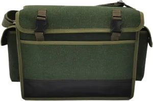 Wide Mouth Tool Tote Tool Storage Bag Multipurpose Tool Pouches Tool Tote Canvas Tool Bag for Worker Electrician Woodworker, Green