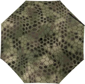 Windproof Travel Umbrellas for Rain,Hexagonal Camouflage Hunting Durable & Compact Umbrella-Waterproof Canopy for Backpack, Purse, Portable, Umbrella for Travel