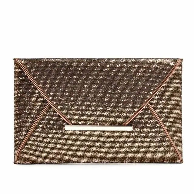 Winmax New Design Fashion Evening Bags Party Clutch Hand Bags Purses Female PU Sequined Hasp Envelop Bags Women Small Handbags