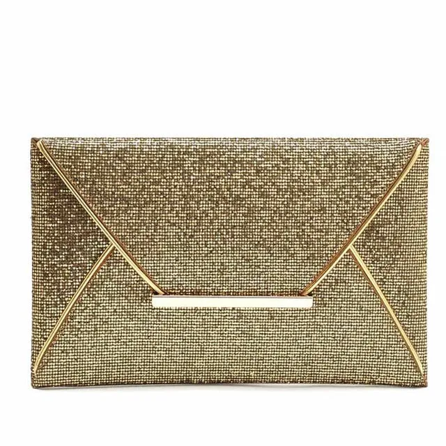 Winmax New Design Fashion Evening Bags Party Clutch Hand Bags Purses Female PU Sequined Hasp Envelop Bags Women Small Handbags