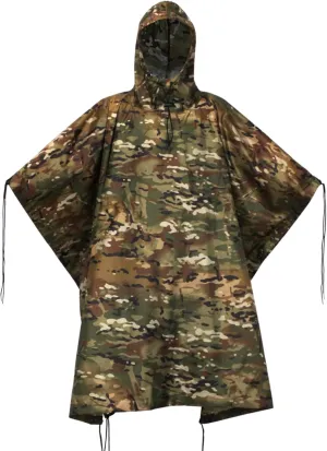 WINWAY Military Rain Poncho Camouflage Poncho Waterproof Lightweight Raincoat for Outdoor Hunting Hiking Camping