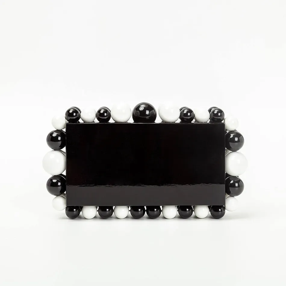 Women Clear Acrylic Box Evening Clutch Bags For Wedding Party Luxury Gold Foil Beads Purses And Handbags Designer High Quality