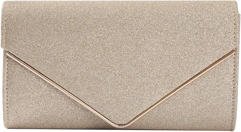 Women Envelope Clutch Bag Sequins Evening Bag Bridal Wedding Purse Glitter Sparkly Handbag Elegant Shoulder Bag
