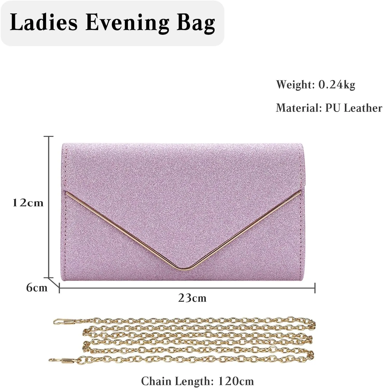Women Envelope Clutch Bag Sequins Evening Bag Bridal Wedding Purse Glitter Sparkly Handbag Elegant Shoulder Bag