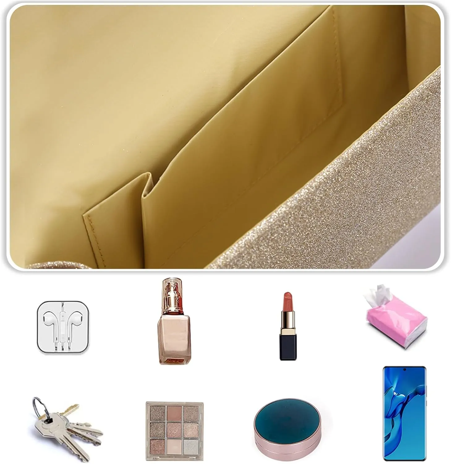 Women Envelope Clutch Bag Sequins Evening Bag Bridal Wedding Purse Glitter Sparkly Handbag Elegant Shoulder Bag