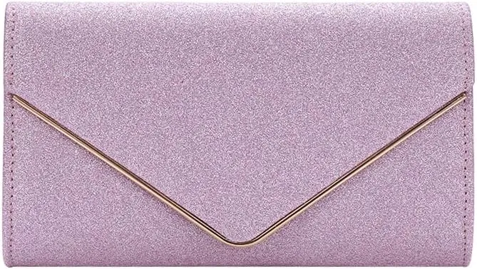 Women Envelope Clutch Bag Sequins Evening Bag Bridal Wedding Purse Glitter Sparkly Handbag Elegant Shoulder Bag