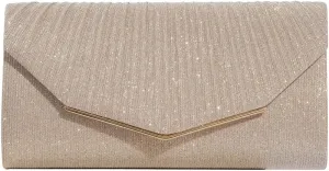 Women Envelope Clutch Bag Sequins Evening Bag Bridal Wedding Purse Shiny Handbag Elegant Sparkly Shoulder Bag