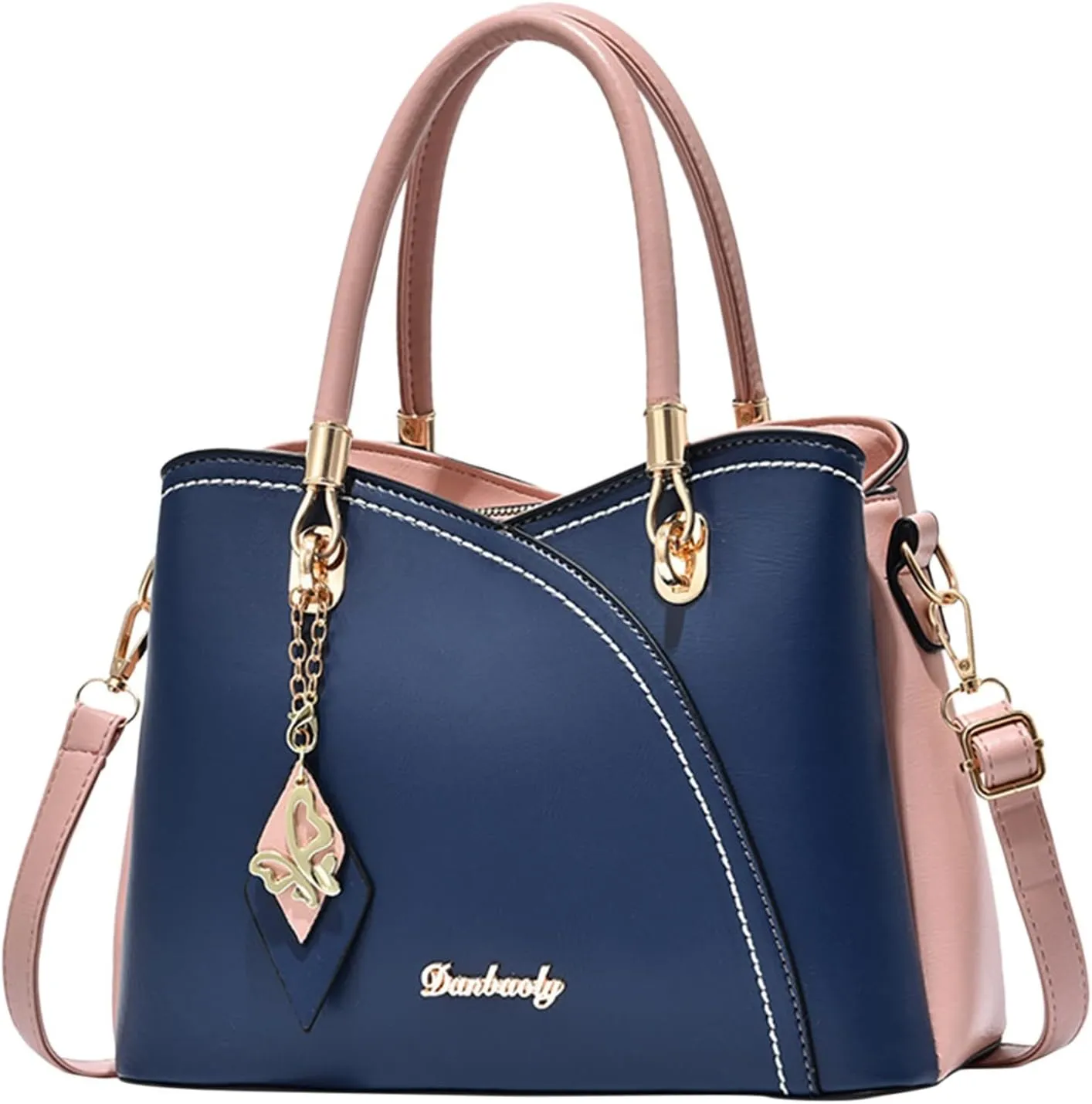 Women Handbag Large Capacity Plaid Contrast Color Middle One Shoulder Messenger Bag Bag Charms for Bags