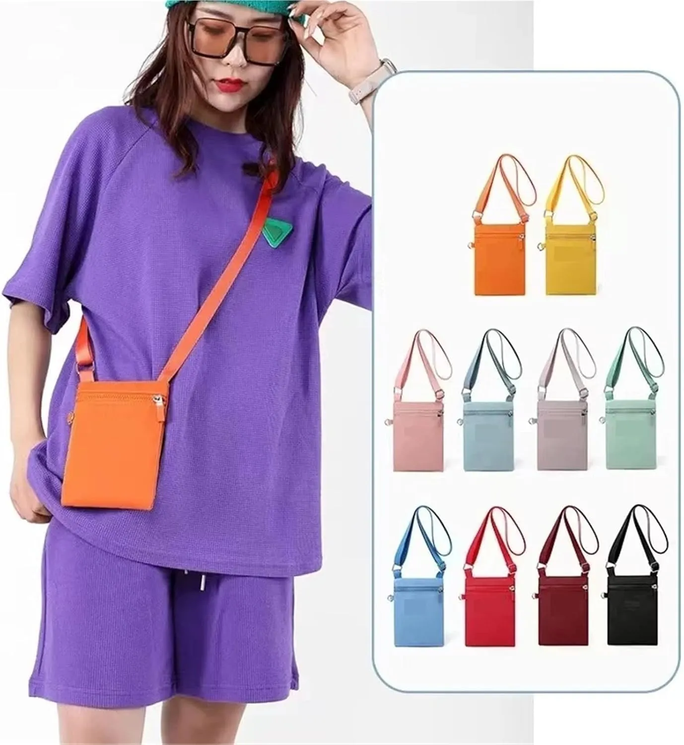 Women Small Crossbody Bag Casual Student Girls Messenger Bags Vintage Ladies Phone Purse Handbag Nylon Canvas Shoulder Bag