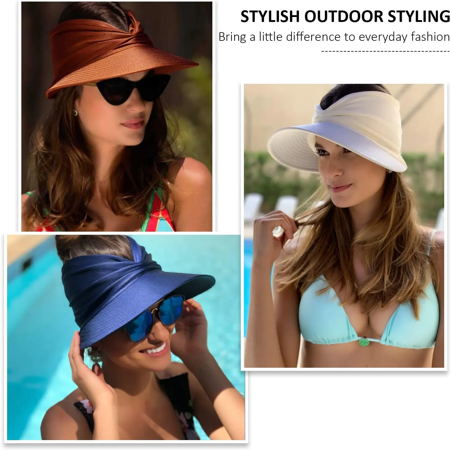 Women Sport Sun Visor Hats,Empty Top Baseball Sun Cap,Womens Sunhats with uv Protection,Sun Hats for Young Girls Women Beach