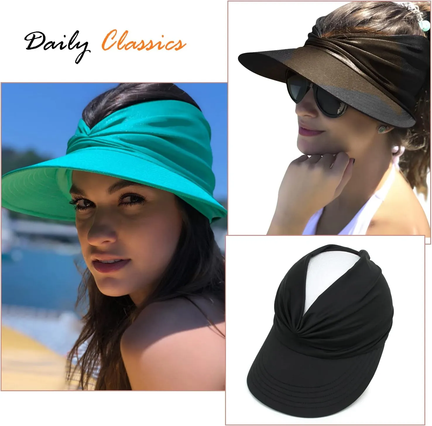 Women Sport Sun Visor Hats,Empty Top Baseball Sun Cap,Womens Sunhats with uv Protection,Sun Hats for Young Girls Women Beach