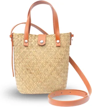 Women Straw Crossbody Bag with Top Handle, Summer Straw Clutch Tote Bags Wicker Purse Shoulder Beach Bag Hobo Woven Handbag