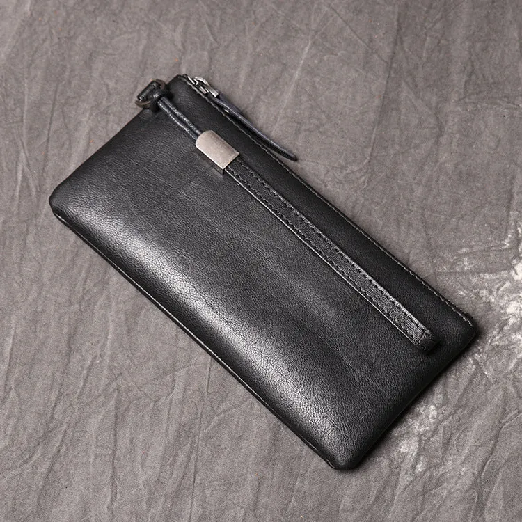 Women's & Men's Genuine Leather Clutch Long Cowhide Soft Coin Purses