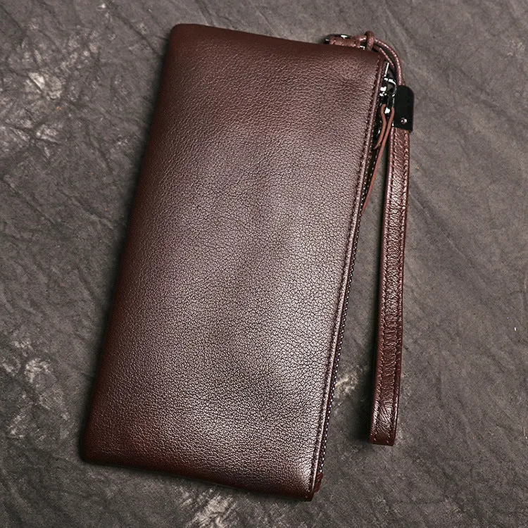 Women's & Men's Genuine Leather Clutch Long Cowhide Soft Coin Purses